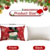 Unyqoos® Set van vier sfeervolle kerstkussenslopen met sneeuwpop en boom design