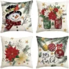 P-87213231006120-20260406110533.webp Unyqoos® Set van vier decoratieve kussenhoezen met kerstmotieven in linnen