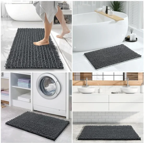 Unyqoos® Luxueuze Chenille Badkamertapijten Set van 2 met Antislip voor Comfort en Veiligheid