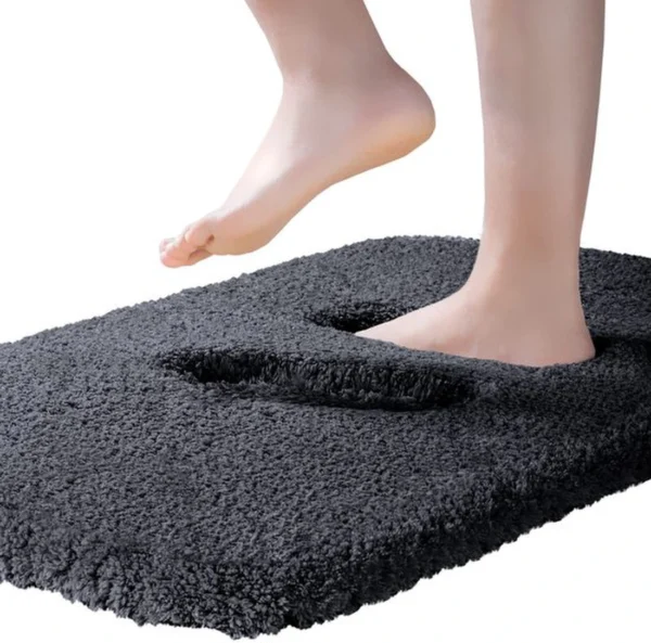 P-87213231023190-20260405135307.webp Unyqoos® Zwarte microvezel badmat met antislip en hoge absorptie, 60x90 cm