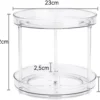 Unyqoos® Draaibare Organizer met Twee Lagen voor Keuken, Eetkamer en Koelkast, 360° Rotatie, 23 cm Diameter