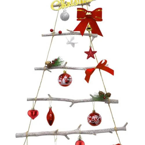 Unyqoos® Houten wanddecoratie kerstboomvorm met decoratieve ster voor feestelijke sfeer