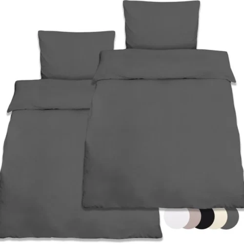 P-87213231043130-20260405102829.webp Unyqoos® Vierdelige antraciete beddengoedset van katoen met verkoelende eigenschappen