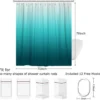 Unyqoos® Modern turquoise douchegordijn met ombre effect en waterdichte eigenschappen