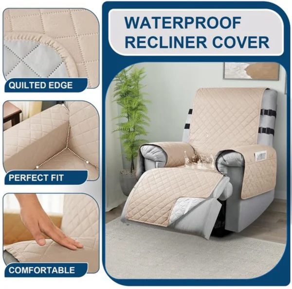 P-87213231053417-20260405182827.webp Unyqoos® Waterdichte en antislip stoelbeschermer voor televisiefauteuils met opbergvakken