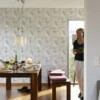 P-87213231054713-20260405112630.webp Unyqoos® Elegant Scandinavisch wandtapijt met parelwitte bloemenprint voor stijlvolle muren
