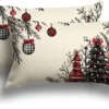P-87213231073830-20260406110557.webp Unyqoos® Set van twee kerstkussenslopen in linnen voor sfeervolle decoratie
