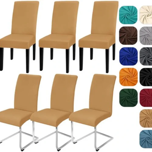 P-87213231078570-20260405184413.webp Unyqoos® Set van 6 elastische stoelhoezen voor diverse gelegenheden en interieurstijlen