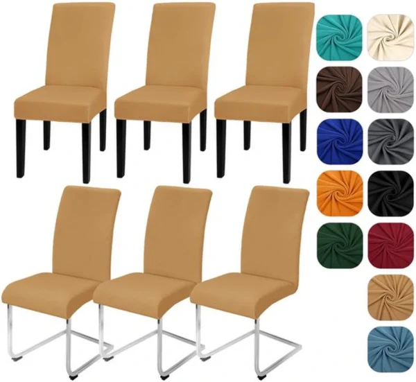 Unyqoos® Set van 6 elastische stoelhoezen voor diverse gelegenheden en interieurstijlen