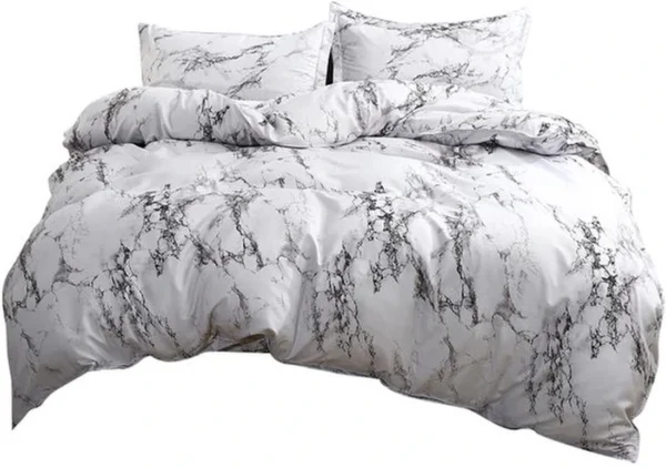 Unyqoos® Beddengoedset met Modern Geometrisch Patroon en Omkeerbaar Ontwerp in Microvezel