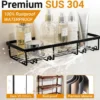 P-87213231089913-20260405173536.webp Unyqoos® Twee Luxe Zwarte Doucheplanken zonder Boren voor Badkamerorganisatie