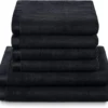 P-87213231103900-20260405181923.webp Unyqoos® Set van Zwarte Douche- en Handdoeken Voor Luxe en Comfort in de Badkamer