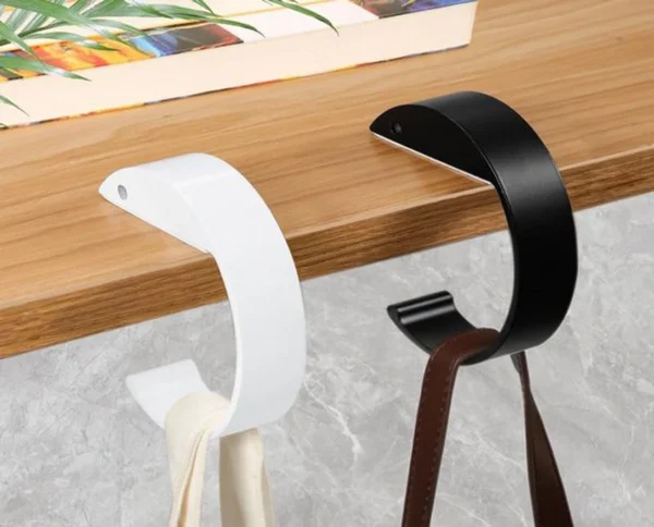 Unyqoos® Tafel Handtashouders Set van 2 - Antislip en Robuuste Zakhaken voor Bureau en Kantoor