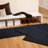 Unyqoos® Zwarte multifunctionele deurmat voor binnenshuis met antislip en wasbare eigenschappen