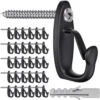 P-87213231124790-20260406114823.webp Unyqoos® Zwarte schroefhaken voor buitenverlichting en decoratie ophangen