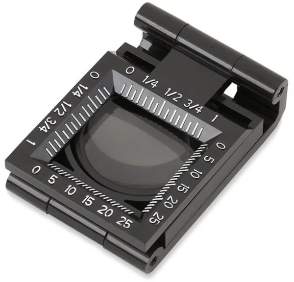 Unyqoos® Compact inklapbaar vergrootglas met meetschaal voor nauwkeurige metingen