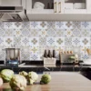 Unyqoos® Retro Stijl Zelfklevend Behang met Tegelpatroon voor Meubels en Muren, 44 x 200 cm