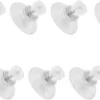 Unyqoos® Set van 7 transparante zuignappen met kartelmoer voor veelzijdig gebruik