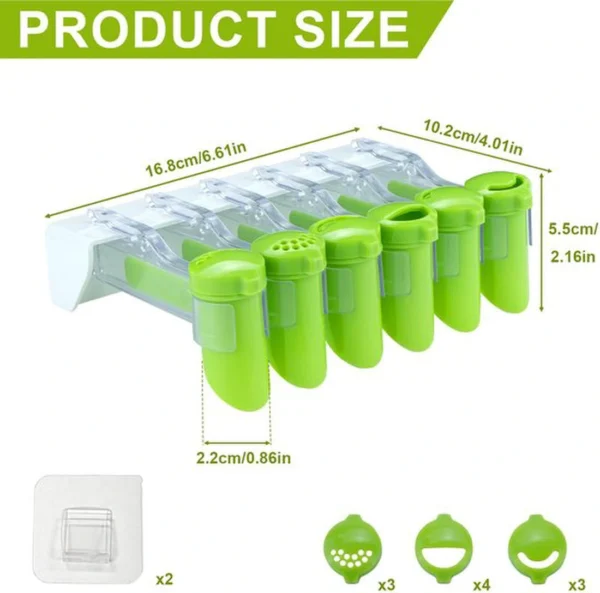 P-87213231159681-20260406102102.webp Unyqoos® Ruimtebesparend kruidenrek met clips voor eenvoudige muurmontage