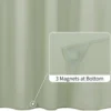 Unyqoos® Waterdichte stoffen douchegordijn met magneten in saliegroen voor badkamer 183 cm x 183 cm