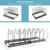 Unyqoos® Pannendekselhouder met Verstelbare Vakken en Modern Design voor Keukenorganisatie