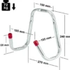 Unyqoos® Weerbestendige U-vormige metalen haken met hoge draagkracht voor garage