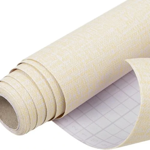 Unyqoos® Beige Zelfklevende Plakfolie met Structuur voor Diverse Oppervlakken 40 cm x 3 m