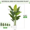 Unyqoos® Grote levensechte kunstplant met witte pot voor binnen en buiten decoratie