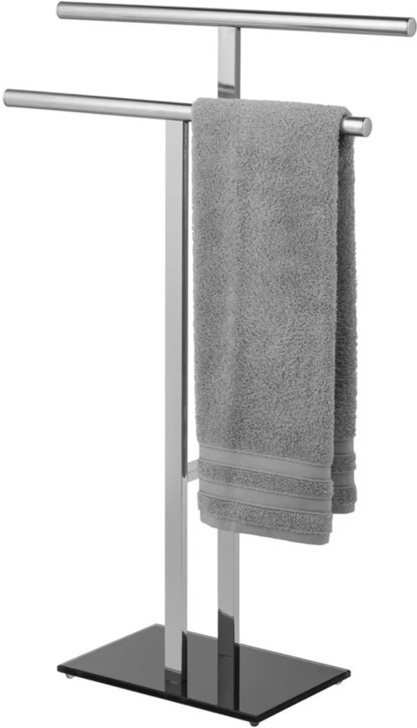 Unyqoos® Stijlvol T-vormig handdoekenrek met veiligheidsglas voor badkamer en slaapkamer