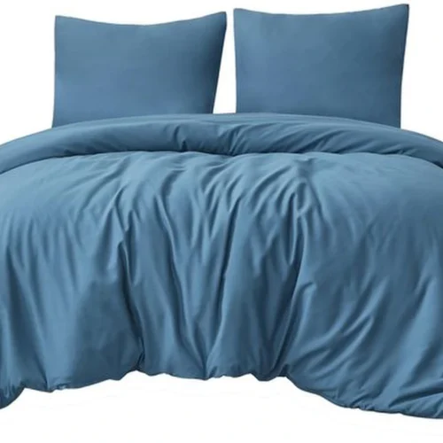 Unyqoos® Zacht en Strijkvrij Beddengoedset van Microvezel met Ritssluiting in Blauw