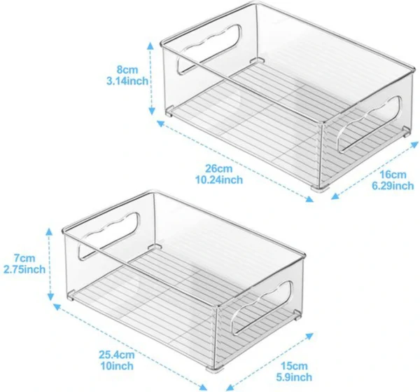 Unyqoos® Koelkast Organisatie Set van 6 Stuks voor Keuken, Vriezer en Meer - BPA-vrij