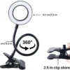 Unyqoos® Flexibele USB-klem vergrootglaslamp met verstelbaar licht en vergroting
