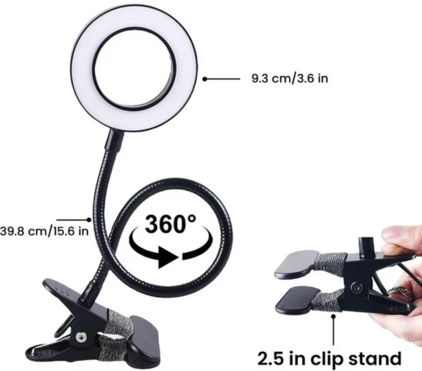 Unyqoos® Flexibele USB-klem vergrootglaslamp met verstelbaar licht en vergroting