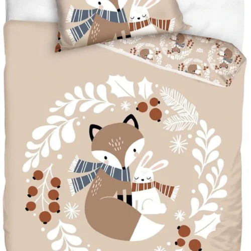 Unyqoos® Kinderbeddengoedset met herfstmotief van katoen voor jongens en meisjes