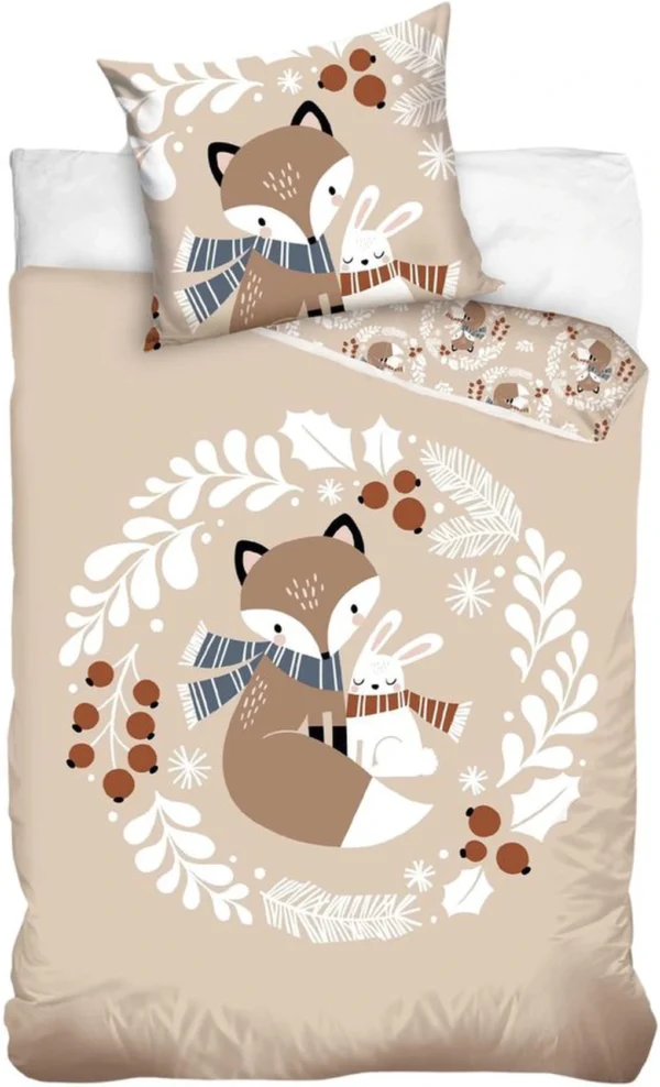 Unyqoos® Kinderbeddengoedset met herfstmotief van katoen voor jongens en meisjes