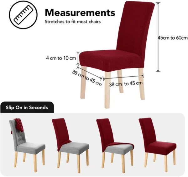 Unyqoos® Elastische stoelhoezen set van 2 voor eetkamer en woonkamer decoratie