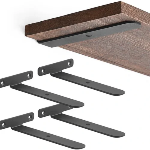 Unyqoos® Onzichtbare L-vormige wandbeugels voor minimalistische en industriële planken