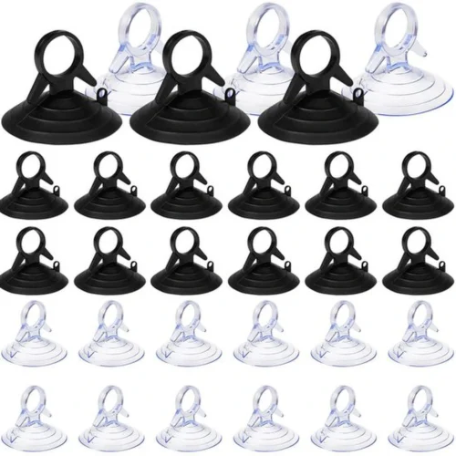 P-87213231312030-20260406115301.webp Unyqoos® Set van 60 herbruikbare pvc-zuignappen voor diverse toepassingen thuis en auto