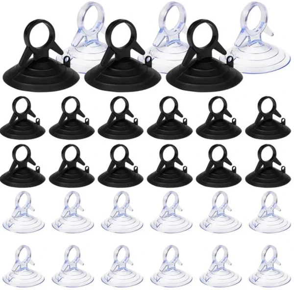 P-87213231312030-20260406115301.webp Unyqoos® Set van 60 herbruikbare pvc-zuignappen voor diverse toepassingen thuis en auto