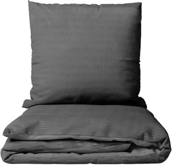 Unyqoos® Omkeerbaar microvezel dekbedovertrek met ritssluiting in antraciet