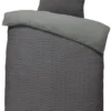 Unyqoos® Omkeerbaar microvezel dekbedovertrek met ritssluiting in antraciet