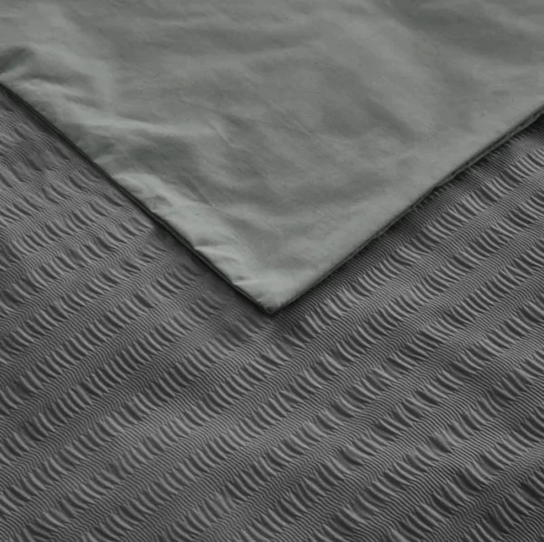 Unyqoos® Omkeerbaar microvezel dekbedovertrek met ritssluiting in antraciet
