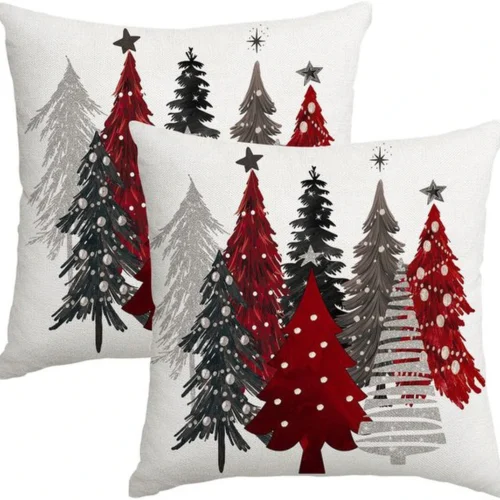P-87213231349070-20260406110822.webp Unyqoos® Set van 2 elegante kerstkussenhoezen voor sfeervolle feestdecoratie