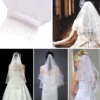 Unyqoos® Elegant Vrijgezellenfeest Accessoireset met Armbanden, Sluier, Tiara en Badge voor Vrouwen