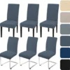 P-87213231357371-20260405184306.webp Unyqoos® Universele Stretch Stoelhoezen Set van 6 voor Diverse Stoelen zonder Armleuningen