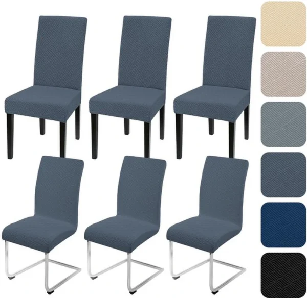 P-87213231357371-20260405184306.webp Unyqoos® Universele Stretch Stoelhoezen Set van 6 voor Diverse Stoelen zonder Armleuningen