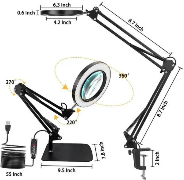 P-87213231372983-20260331100726.webp Unyqoos® Verstelbare LED-loeplamp met 15x vergroting en diverse lichtopties