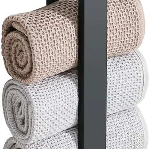 P-87213231373800-20260405181351.webp Unyqoos® Zelfklevende handdoekhouder met haken voor badkamer en keuken, 40 cm zwart