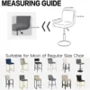 P-87213231397731-20260405183847.webp Unyqoos® Set van 2 elastische en wasbare stoelhoezen voor eetkamerstoelen