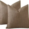 Unyqoos® Set van twee luxe kussenhoezen in koffiebruin voor stijlvolle huisdecoratie